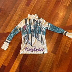 Kitzbühel Graphic Long Sleeve Tee - Blue and Cream